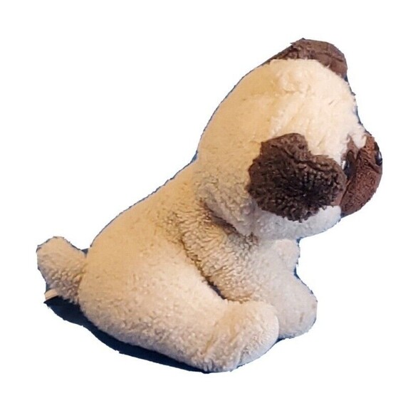 Velve Ty Rufus The Pug Stuffed Animal Puppy Dog Plush Toy Glitter Eyes 2016 - Picture 3 of 15